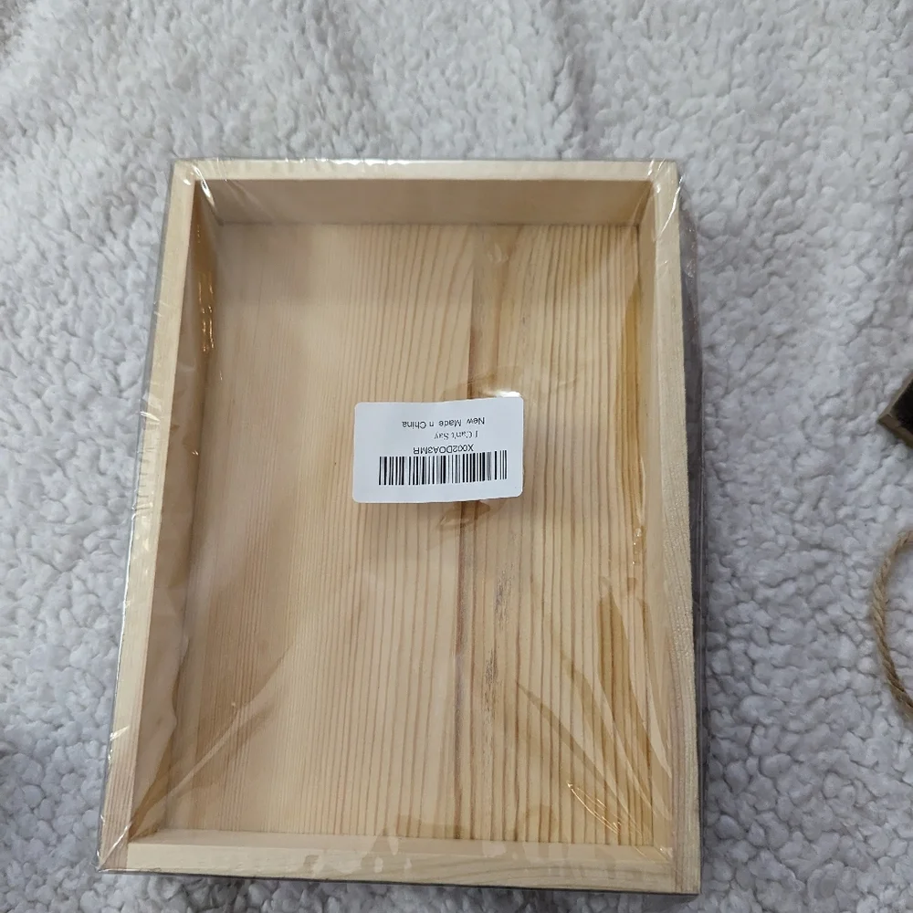 Dad Board Wall Photo Holder & I Cant Say I Love You Enough Wooden Box Sign - Picture 3 of 7